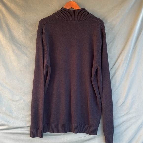 EUC Rodd & Gunn Merrick Bay 1/4 Zip Sweater Dark Blue Mens Sz Large Knit Cotton - Picture 5 of 8